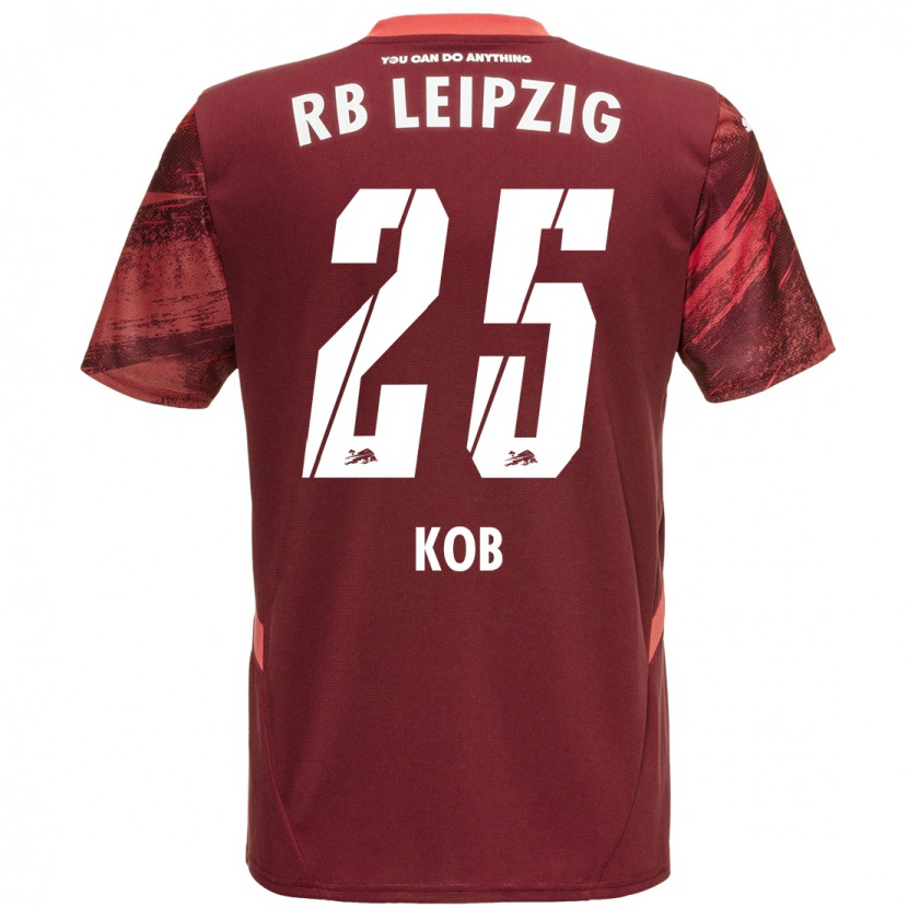 Danxen Herren Leon Koß #25 Burgunderrot Auswärtstrikot Trikot 2024/25 T-Shirt