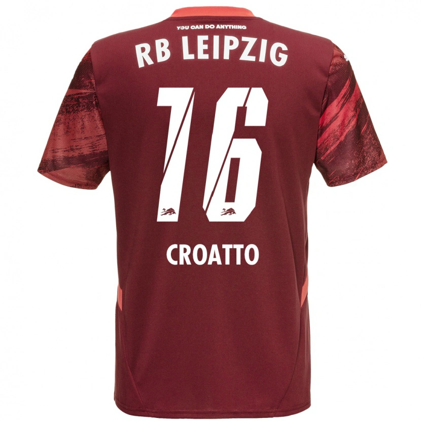Danxen Herren Michela Croatto #16 Burgunderrot Auswärtstrikot Trikot 2024/25 T-Shirt