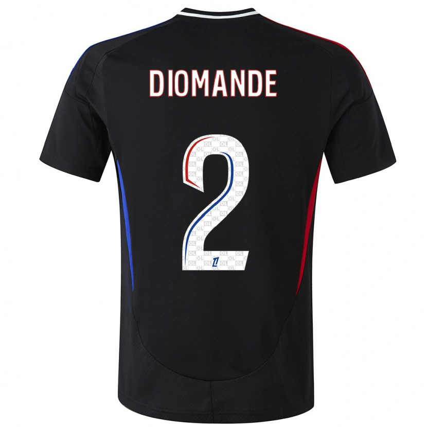 Danxen Herren Sinaly Diomandé #2 Schwarz Auswärtstrikot Trikot 2024/25 T-Shirt