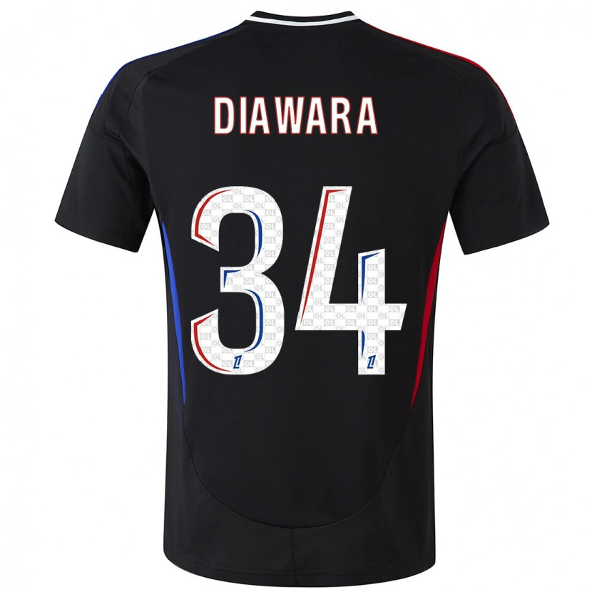 Danxen Herren Mahamadou Diawara #34 Schwarz Auswärtstrikot Trikot 2024/25 T-Shirt