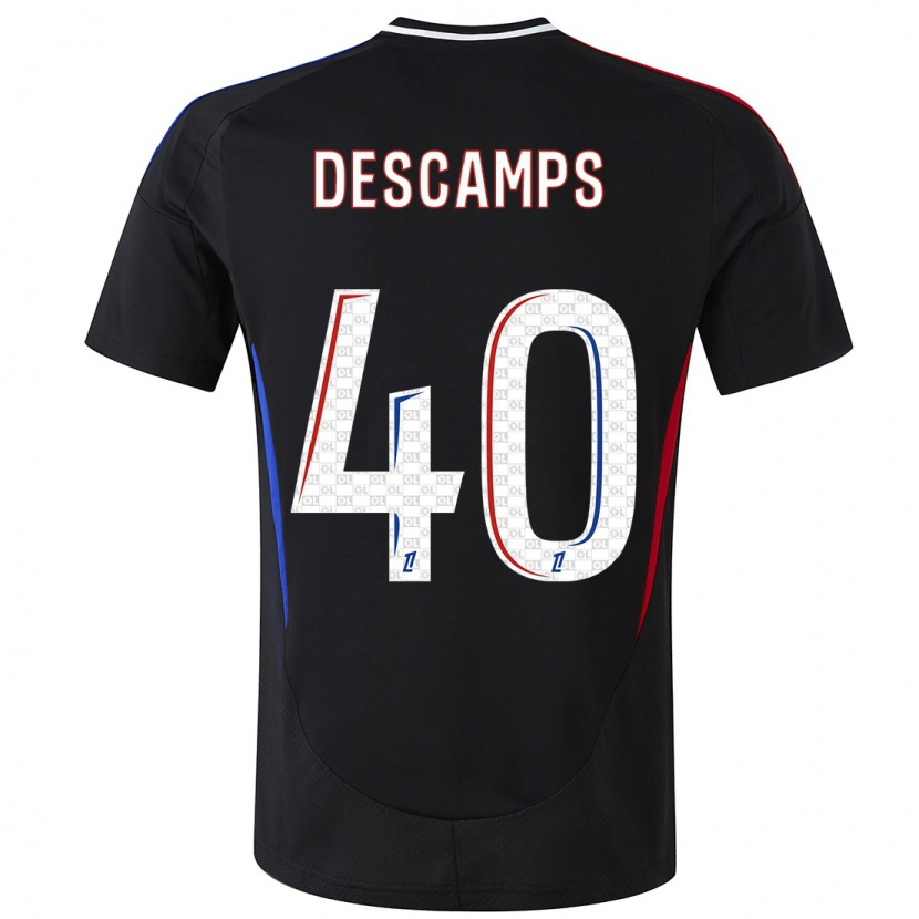 Danxen Herren Rémy Descamps #40 Schwarz Auswärtstrikot Trikot 2024/25 T-Shirt