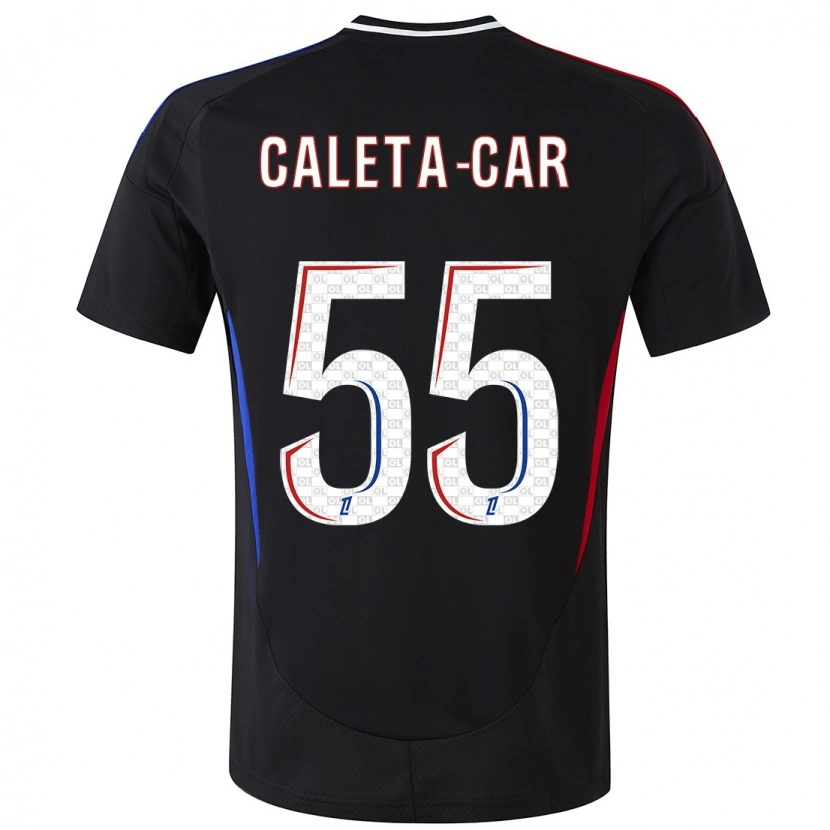 Danxen Herren Duje Caleta-Car #55 Schwarz Auswärtstrikot Trikot 2024/25 T-Shirt