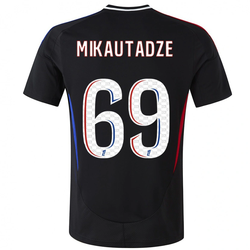 Danxen Herren Georges Mikautadze #69 Schwarz Auswärtstrikot Trikot 2024/25 T-Shirt