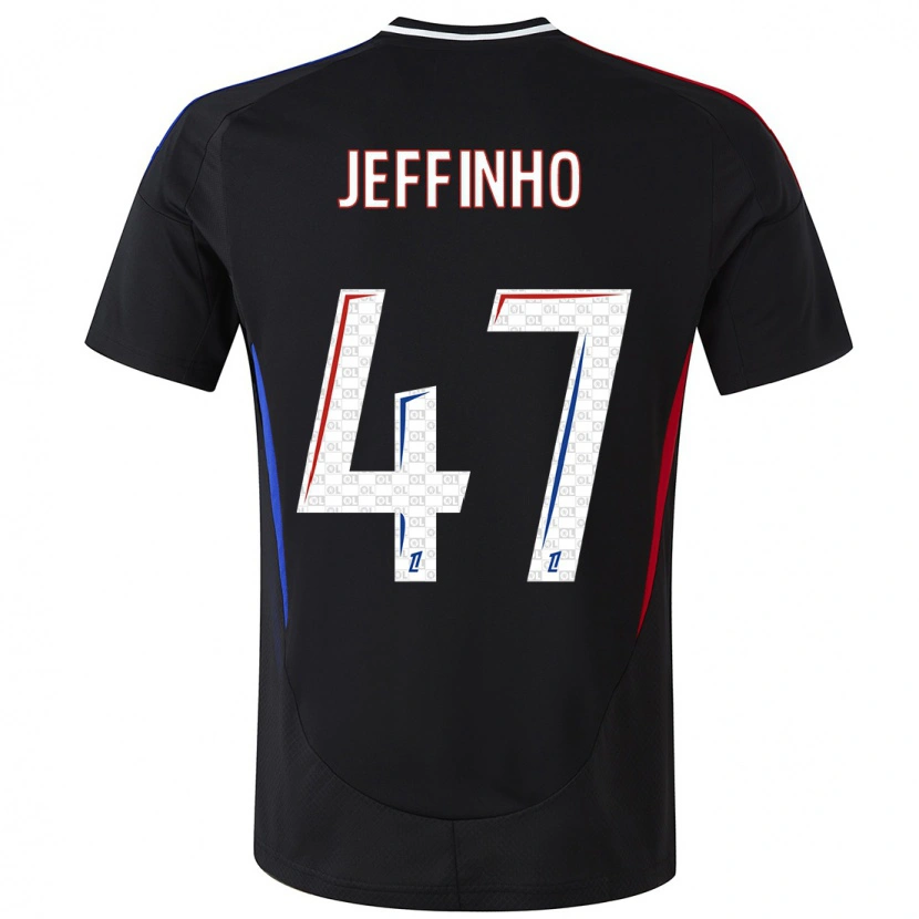 Danxen Herren Jeffinho #47 Schwarz Auswärtstrikot Trikot 2024/25 T-Shirt