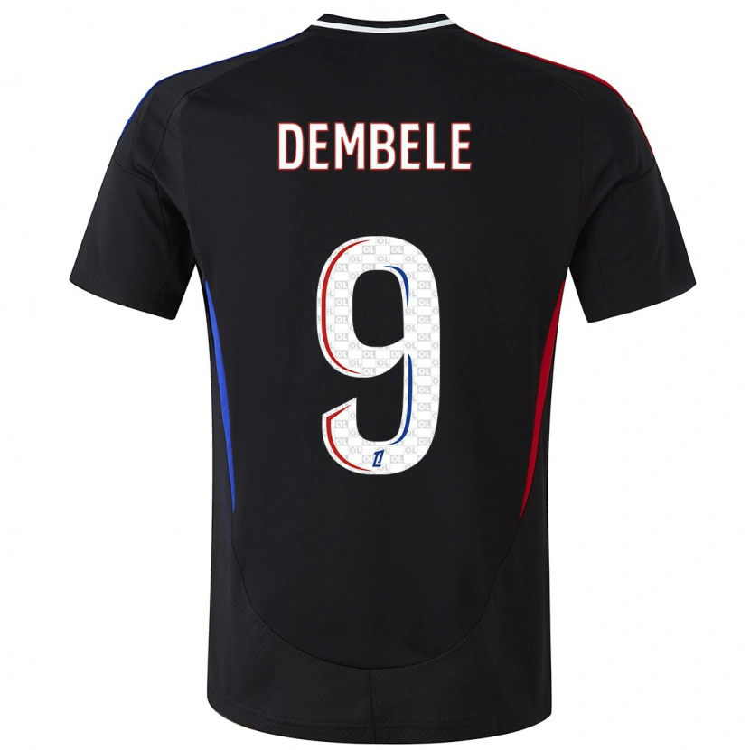 Danxen Herren Moussa Dembele #9 Schwarz Auswärtstrikot Trikot 2024/25 T-Shirt