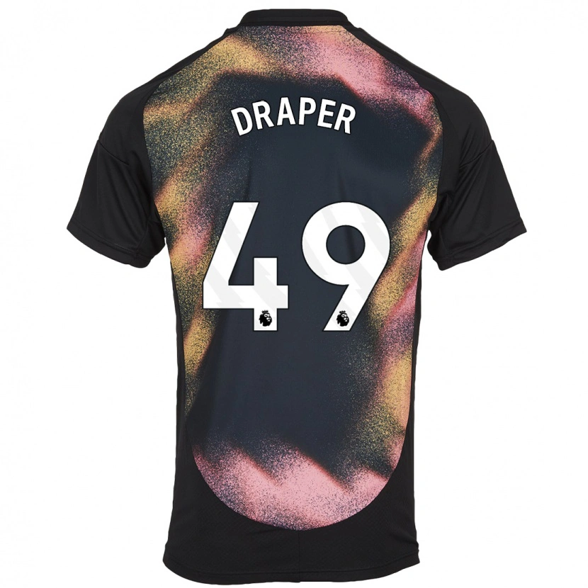Danxen Herren Denny Draper #49 Schwarz Weiß Auswärtstrikot Trikot 2024/25 T-Shirt