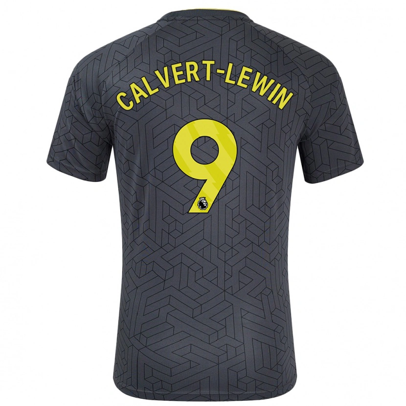Danxen Herren Dominic Calvert-Lewin #9 Schwarz Gelb Auswärtstrikot Trikot 2024/25 T-Shirt