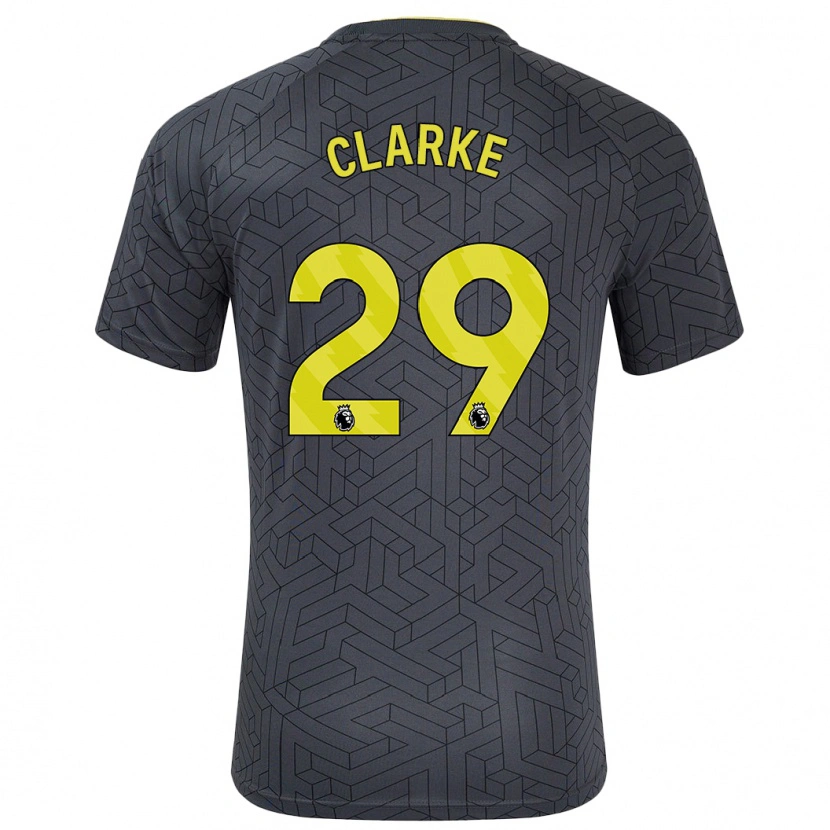 Danxen Herren Abbey Clarke #29 Schwarz Gelb Auswärtstrikot Trikot 2024/25 T-Shirt