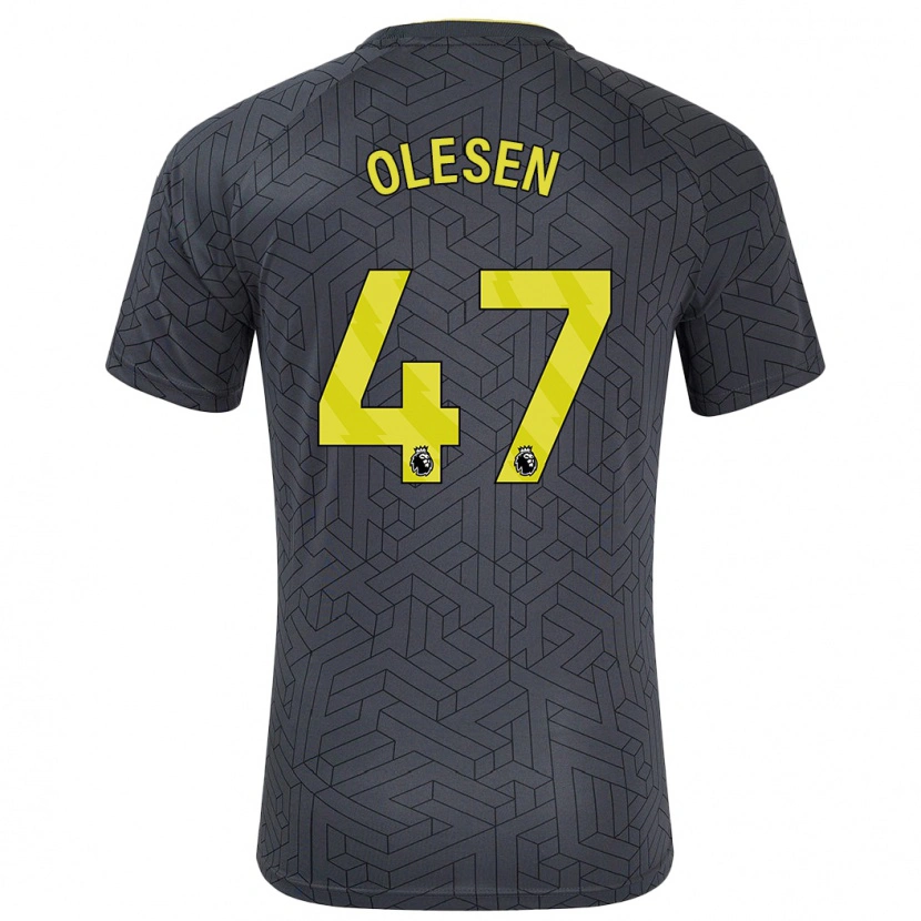 Danxen Herren Karoline Olesen #47 Schwarz Gelb Auswärtstrikot Trikot 2024/25 T-Shirt