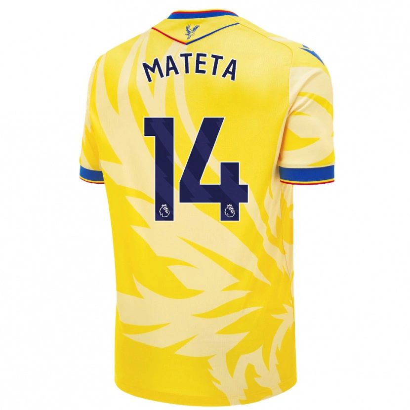 Danxen Herren Jean-Philippe Mateta #14 Gelb Auswärtstrikot Trikot 2024/25 T-Shirt