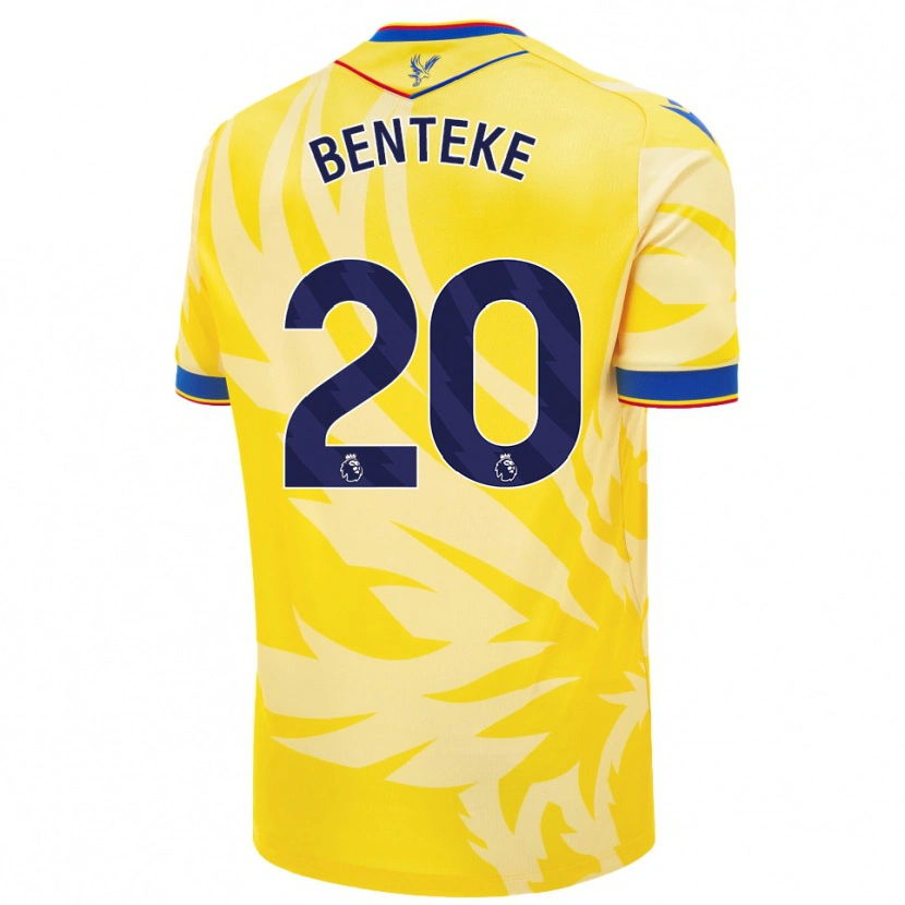 Danxen Herren Christian Benteke #20 Gelb Auswärtstrikot Trikot 2024/25 T-Shirt