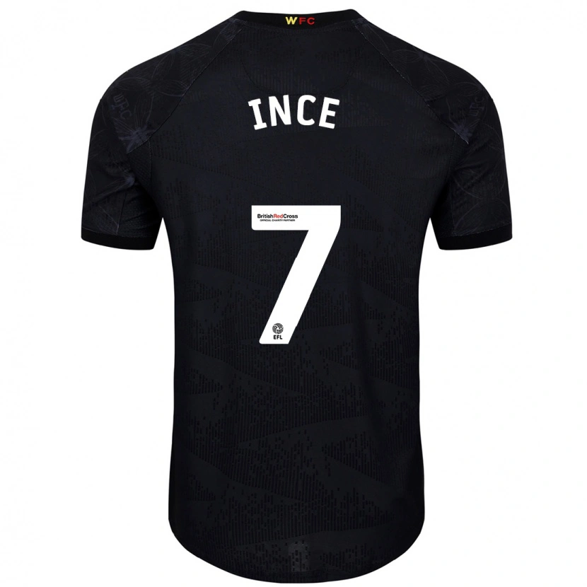 Danxen Herren Tom Ince #7 Schwarz Weiß Auswärtstrikot Trikot 2024/25 T-Shirt