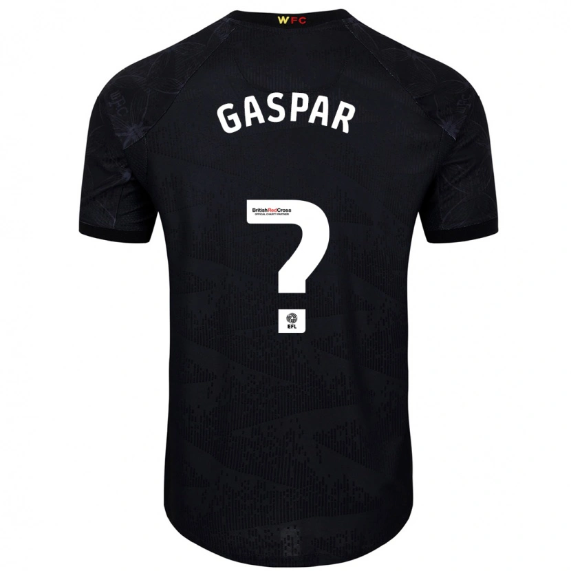 Danxen Herren Luigi Gaspar #0 Schwarz Weiß Auswärtstrikot Trikot 2024/25 T-Shirt