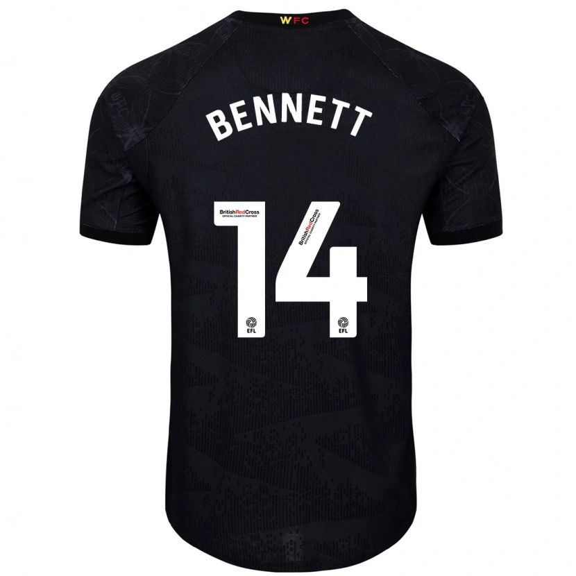 Danxen Herren Harley Bennett #14 Schwarz Weiß Auswärtstrikot Trikot 2024/25 T-Shirt