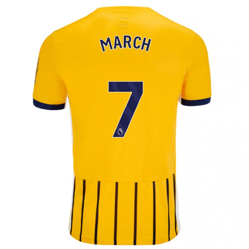 Danxen Herren Solly March #7 Gold Blau Nadelstreifen Auswärtstrikot Trikot 2024/25 T-Shirt