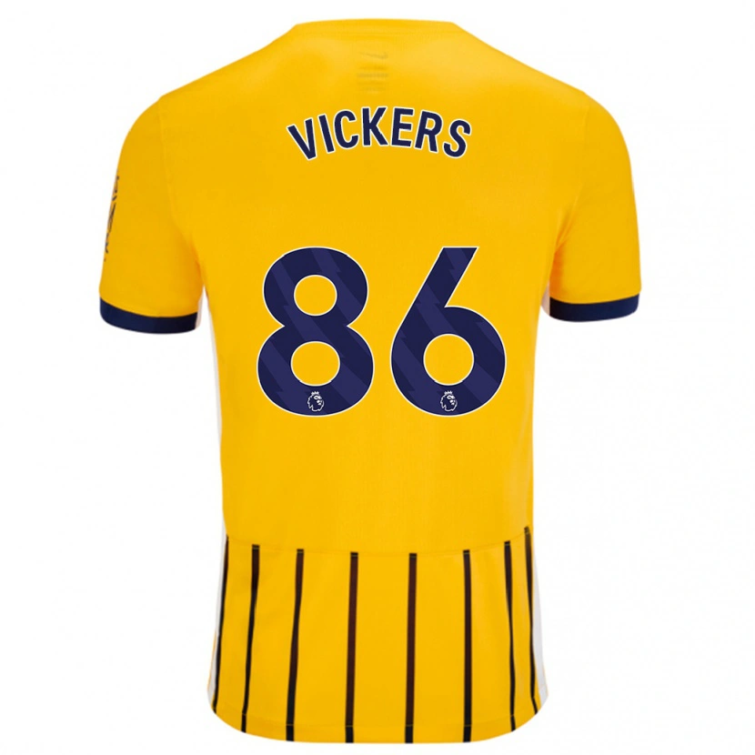 Danxen Herren Jacob Vickers #86 Gold Blau Nadelstreifen Auswärtstrikot Trikot 2024/25 T-Shirt