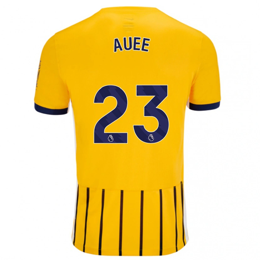 Danxen Herren Marit Auée #23 Gold Blau Nadelstreifen Auswärtstrikot Trikot 2024/25 T-Shirt