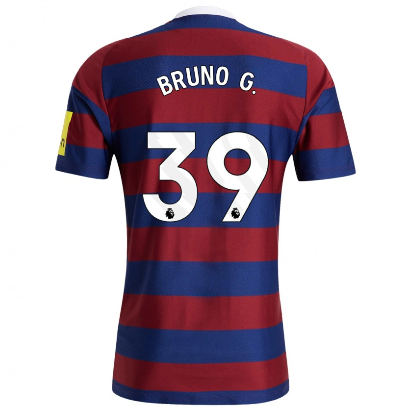 Danxen Herren Bruno Guimarães #39 Burgunderrot Marineblau Auswärtstrikot Trikot 2024/25 T-Shirt