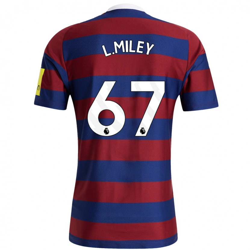 Danxen Herren Lewis Miley #67 Burgunderrot Marineblau Auswärtstrikot Trikot 2024/25 T-Shirt
