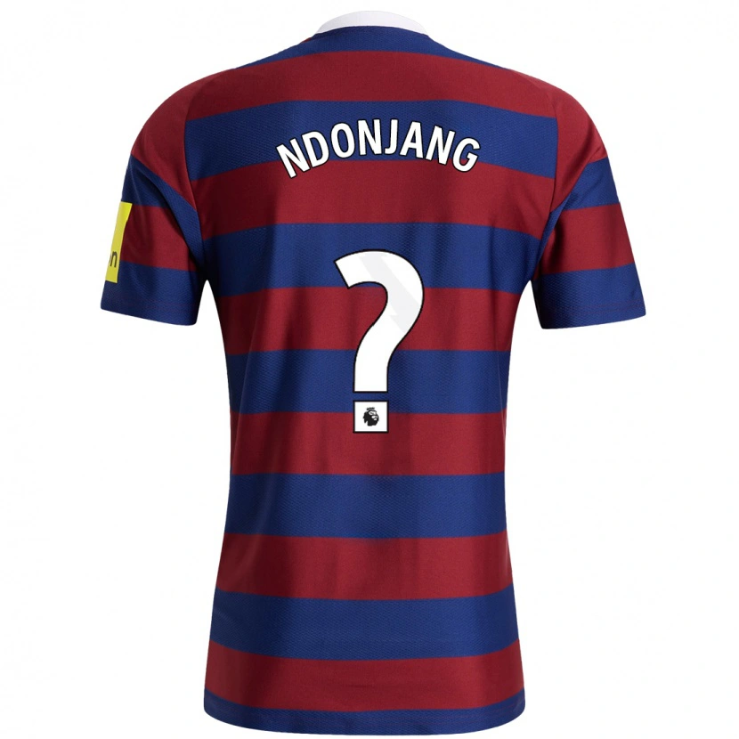 Danxen Herren Alan Ndonjang #0 Burgunderrot Marineblau Auswärtstrikot Trikot 2024/25 T-Shirt
