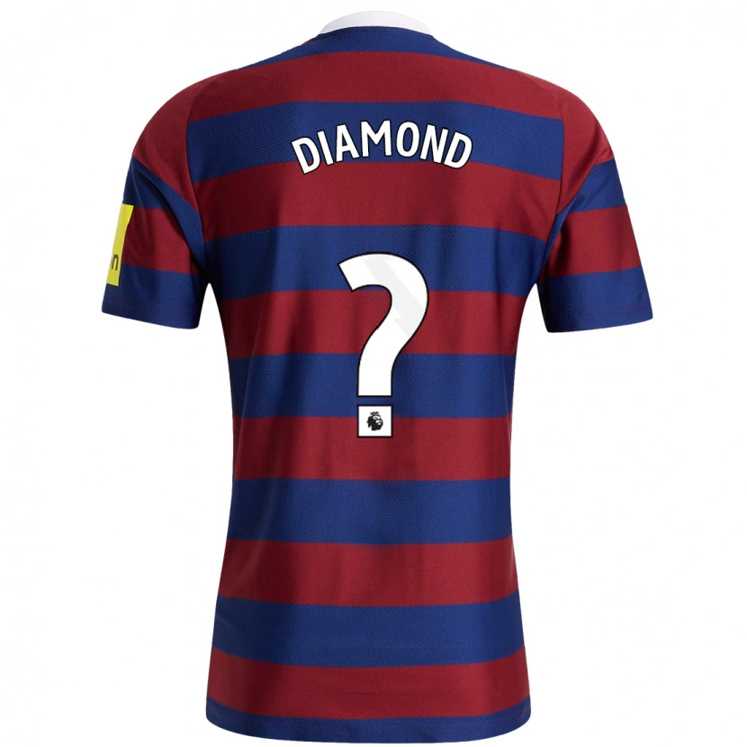 Danxen Herren James Diamond #0 Burgunderrot Marineblau Auswärtstrikot Trikot 2024/25 T-Shirt