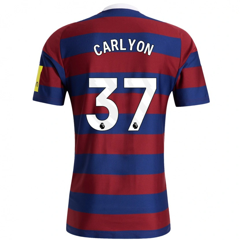 Danxen Herren Nathan Carlyon #37 Burgunderrot Marineblau Auswärtstrikot Trikot 2024/25 T-Shirt