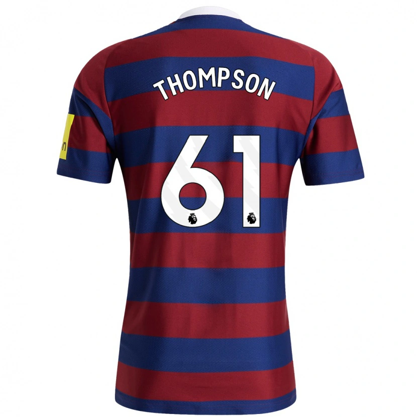 Danxen Herren Max Thompson #61 Burgunderrot Marineblau Auswärtstrikot Trikot 2024/25 T-Shirt