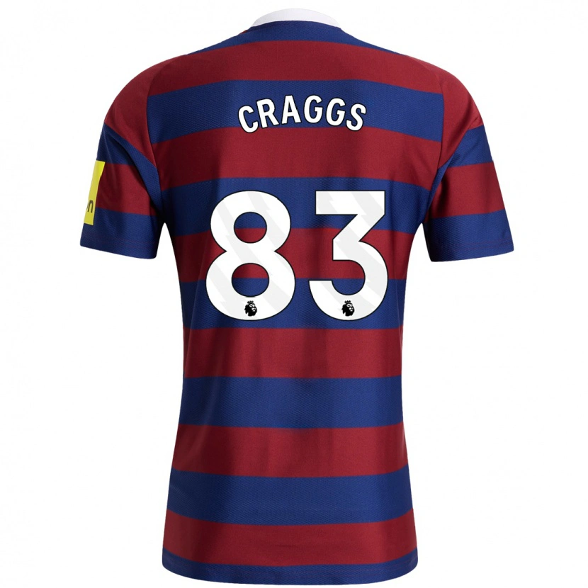 Danxen Herren Luke Craggs #83 Burgunderrot Marineblau Auswärtstrikot Trikot 2024/25 T-Shirt