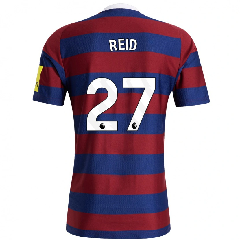Danxen Herren Hannah Reid #27 Burgunderrot Marineblau Auswärtstrikot Trikot 2024/25 T-Shirt
