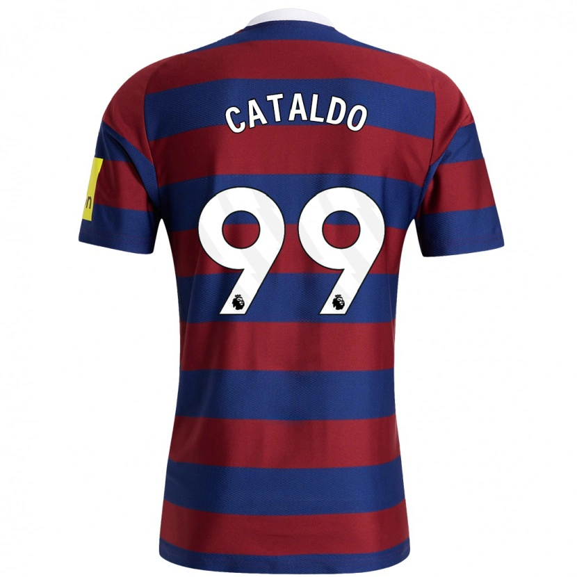 Danxen Herren Lia Cataldo #99 Burgunderrot Marineblau Auswärtstrikot Trikot 2024/25 T-Shirt
