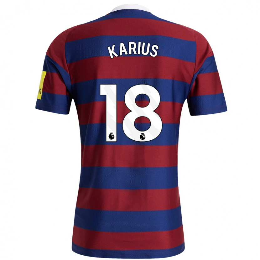 Danxen Herren Loris Karius #18 Burgunderrot Marineblau Auswärtstrikot Trikot 2024/25 T-Shirt