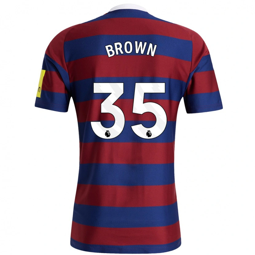 Danxen Herren Will Brown #35 Burgunderrot Marineblau Auswärtstrikot Trikot 2024/25 T-Shirt