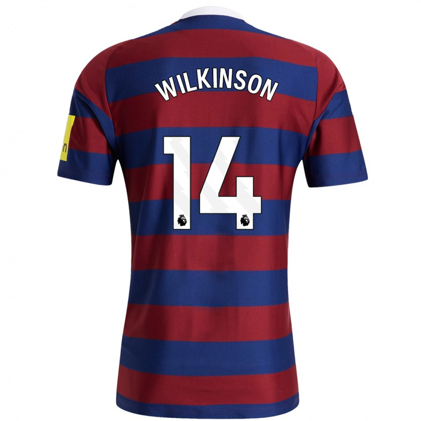 Danxen Herren Sharna Wilkinson #14 Burgunderrot Marineblau Auswärtstrikot Trikot 2024/25 T-Shirt