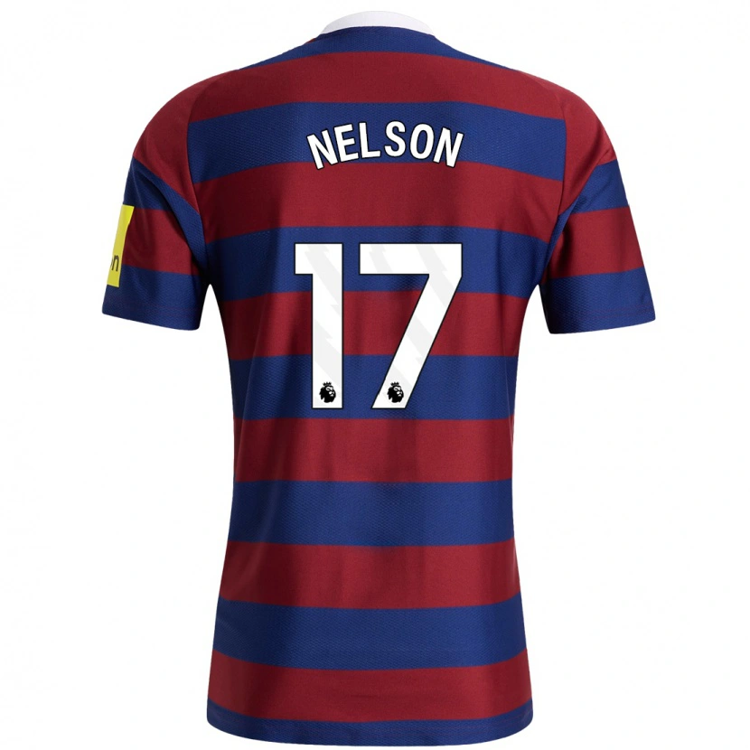 Danxen Herren Erin Nelson #17 Burgunderrot Marineblau Auswärtstrikot Trikot 2024/25 T-Shirt