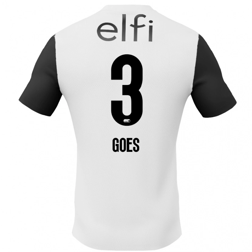 Danxen Herren Wouter Goes #3 Weiß Schwarz Auswärtstrikot Trikot 2024/25 T-Shirt