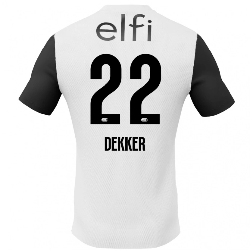 Danxen Herren Maxim Dekker #22 Weiß Schwarz Auswärtstrikot Trikot 2024/25 T-Shirt
