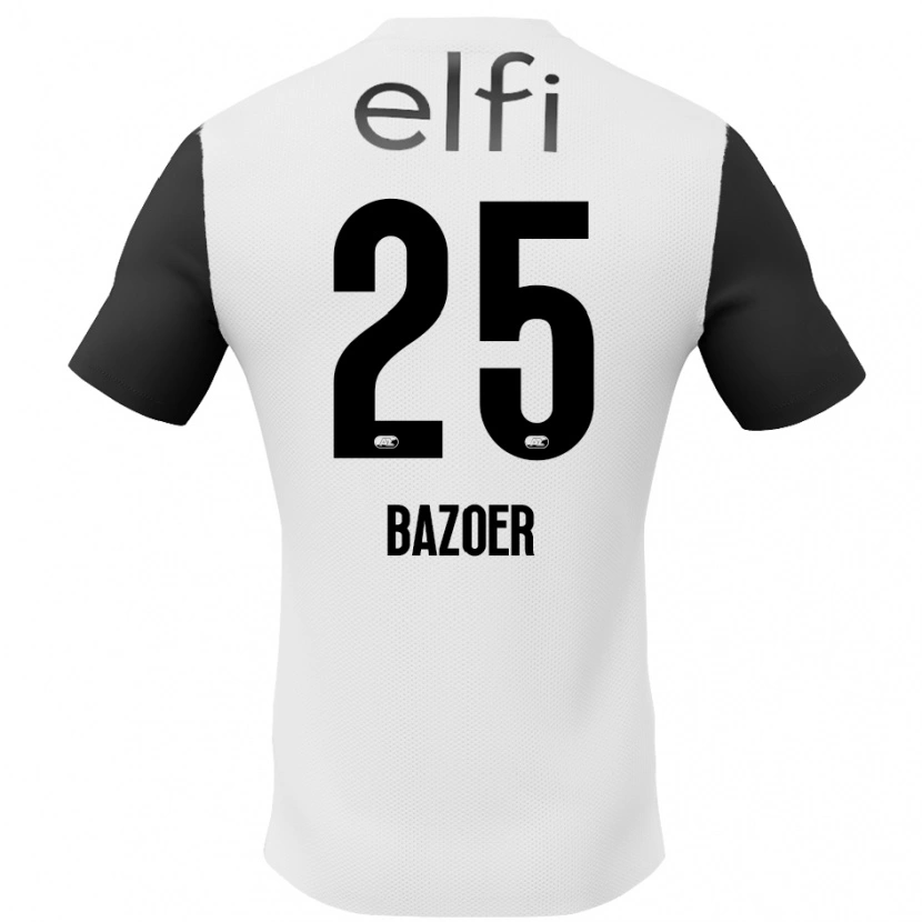 Danxen Herren Riechedly Bazoer #25 Weiß Schwarz Auswärtstrikot Trikot 2024/25 T-Shirt