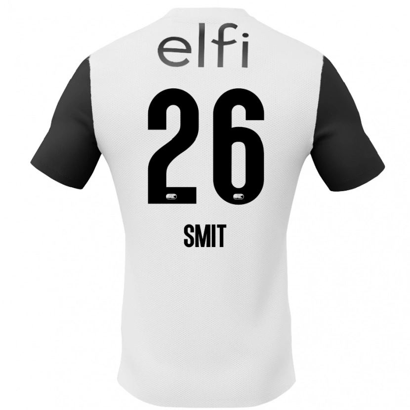 Danxen Herren Kees Smit #26 Weiß Schwarz Auswärtstrikot Trikot 2024/25 T-Shirt