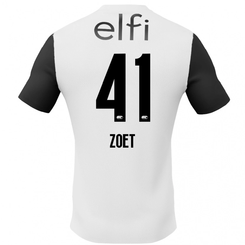 Danxen Herren Jeroen Zoet #41 Weiß Schwarz Auswärtstrikot Trikot 2024/25 T-Shirt