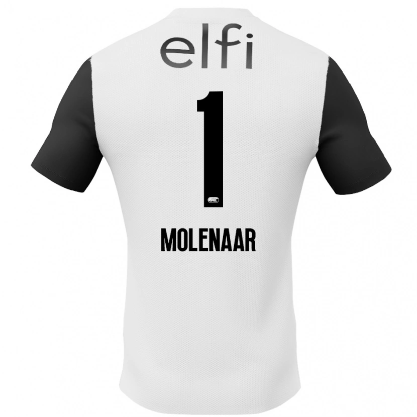 Danxen Herren Finn Molenaar #1 Weiß Schwarz Auswärtstrikot Trikot 2024/25 T-Shirt