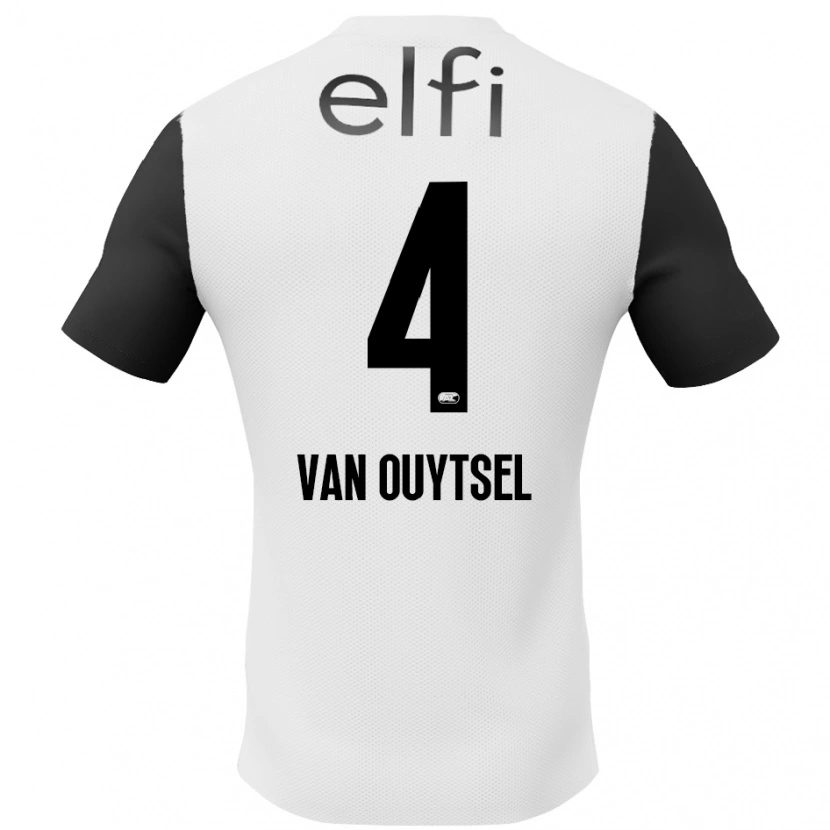Danxen Herren Kevin Van Ouytsel #4 Weiß Schwarz Auswärtstrikot Trikot 2024/25 T-Shirt
