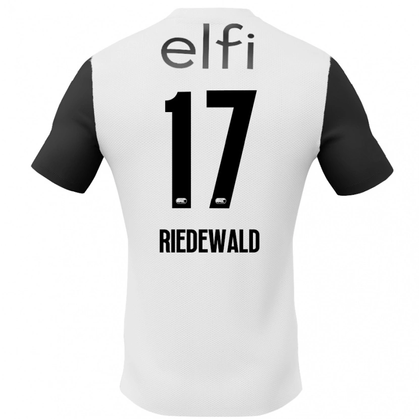 Danxen Herren Kenzo Riedewald #17 Weiß Schwarz Auswärtstrikot Trikot 2024/25 T-Shirt