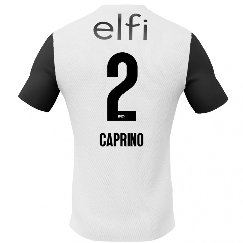 Danxen Herren Ginia Caprino #2 Weiß Schwarz Auswärtstrikot Trikot 2024/25 T-Shirt