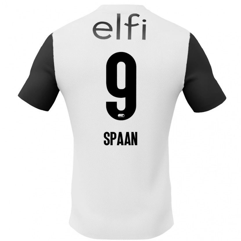 Danxen Herren Floor Spaan #9 Weiß Schwarz Auswärtstrikot Trikot 2024/25 T-Shirt