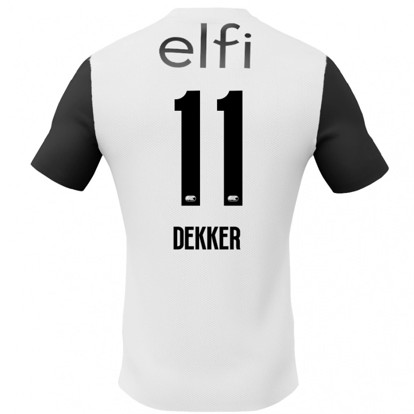 Danxen Herren Isabella Dekker #11 Weiß Schwarz Auswärtstrikot Trikot 2024/25 T-Shirt