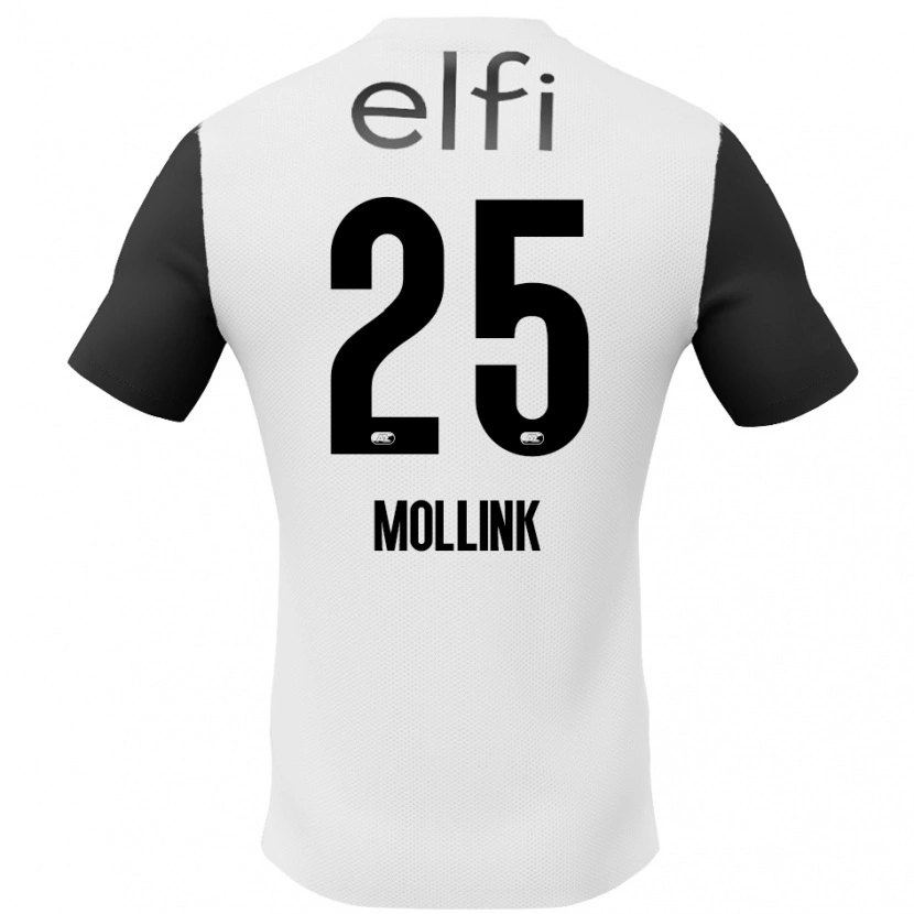 Danxen Herren Yaël Mollink #25 Weiß Schwarz Auswärtstrikot Trikot 2024/25 T-Shirt