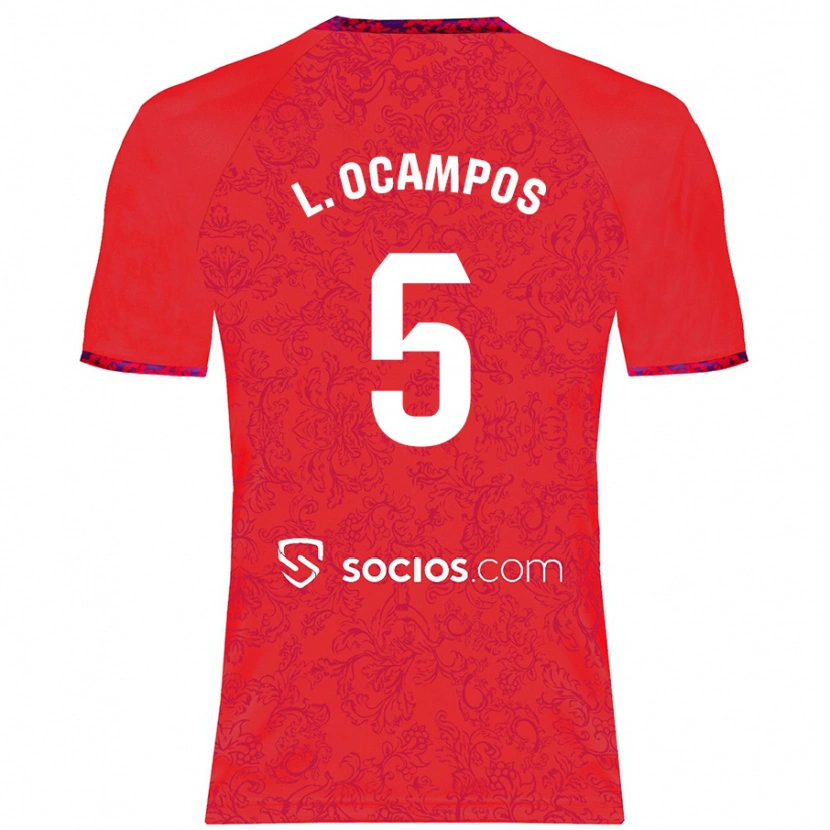 Danxen Herren Lucas Ocampos #5 Rot Auswärtstrikot Trikot 2024/25 T-Shirt