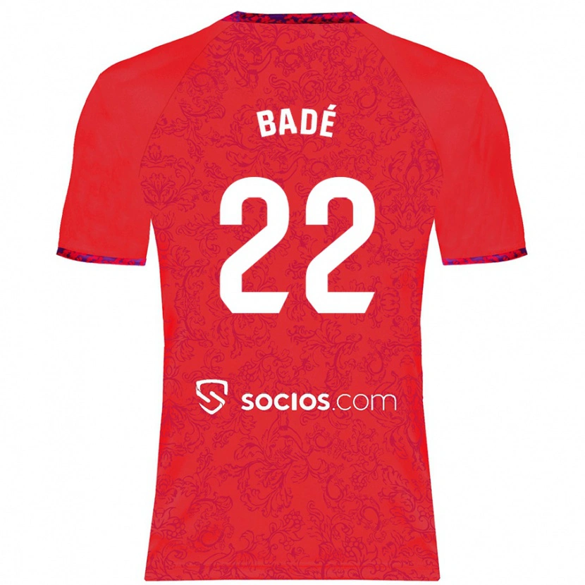 Danxen Herren Loïc Badé #22 Rot Auswärtstrikot Trikot 2024/25 T-Shirt