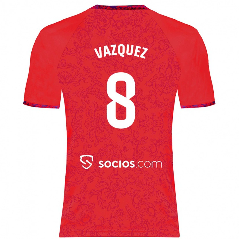 Danxen Herren Manolo Vázquez #8 Rot Auswärtstrikot Trikot 2024/25 T-Shirt