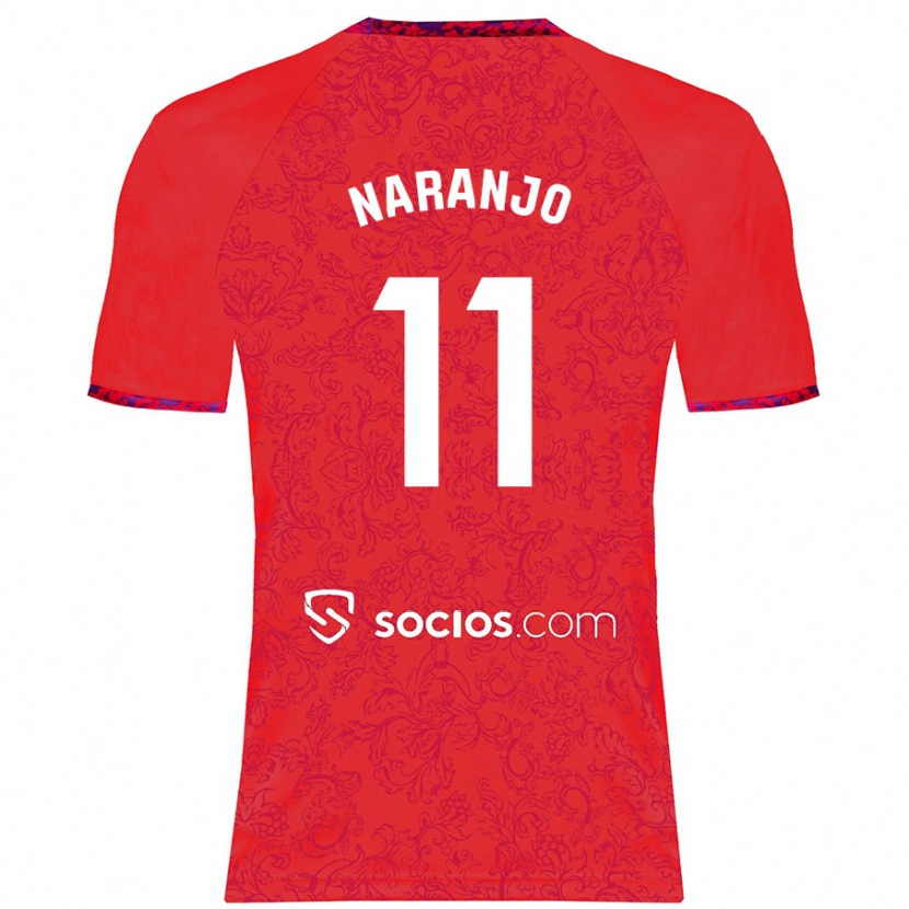 Danxen Herren Mario Naranjo #11 Rot Auswärtstrikot Trikot 2024/25 T-Shirt